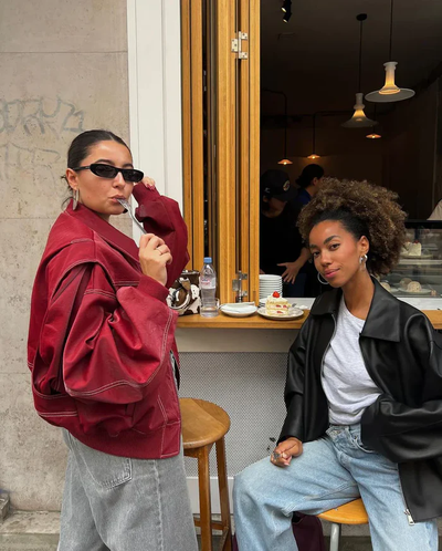 Cerise | Veste contrastée surdimensionnée 