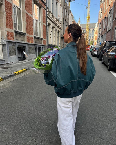 Cerise | Veste contrastée surdimensionnée 