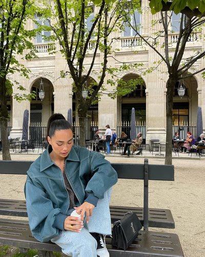 Cerise | Veste contrastée surdimensionnée 