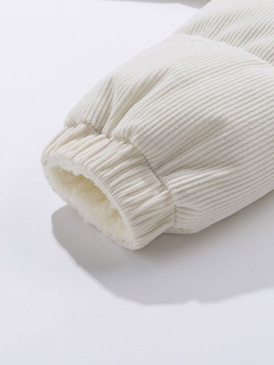Manteau réversible en velours côtelé polaire Teddy