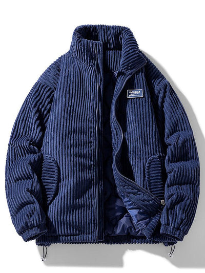 Manteau en velours côtelé matelassé doublé