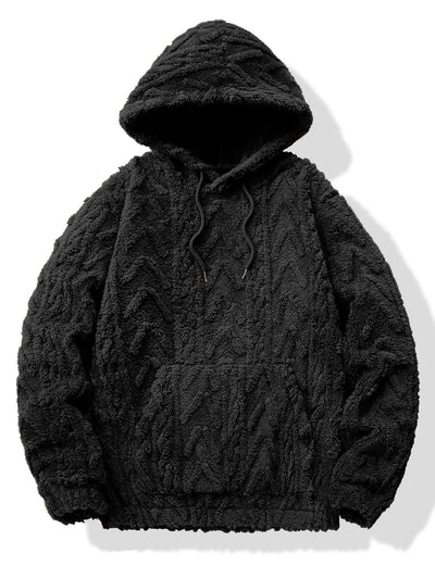 Sweat à capuche en jacquard géométrique Teddy