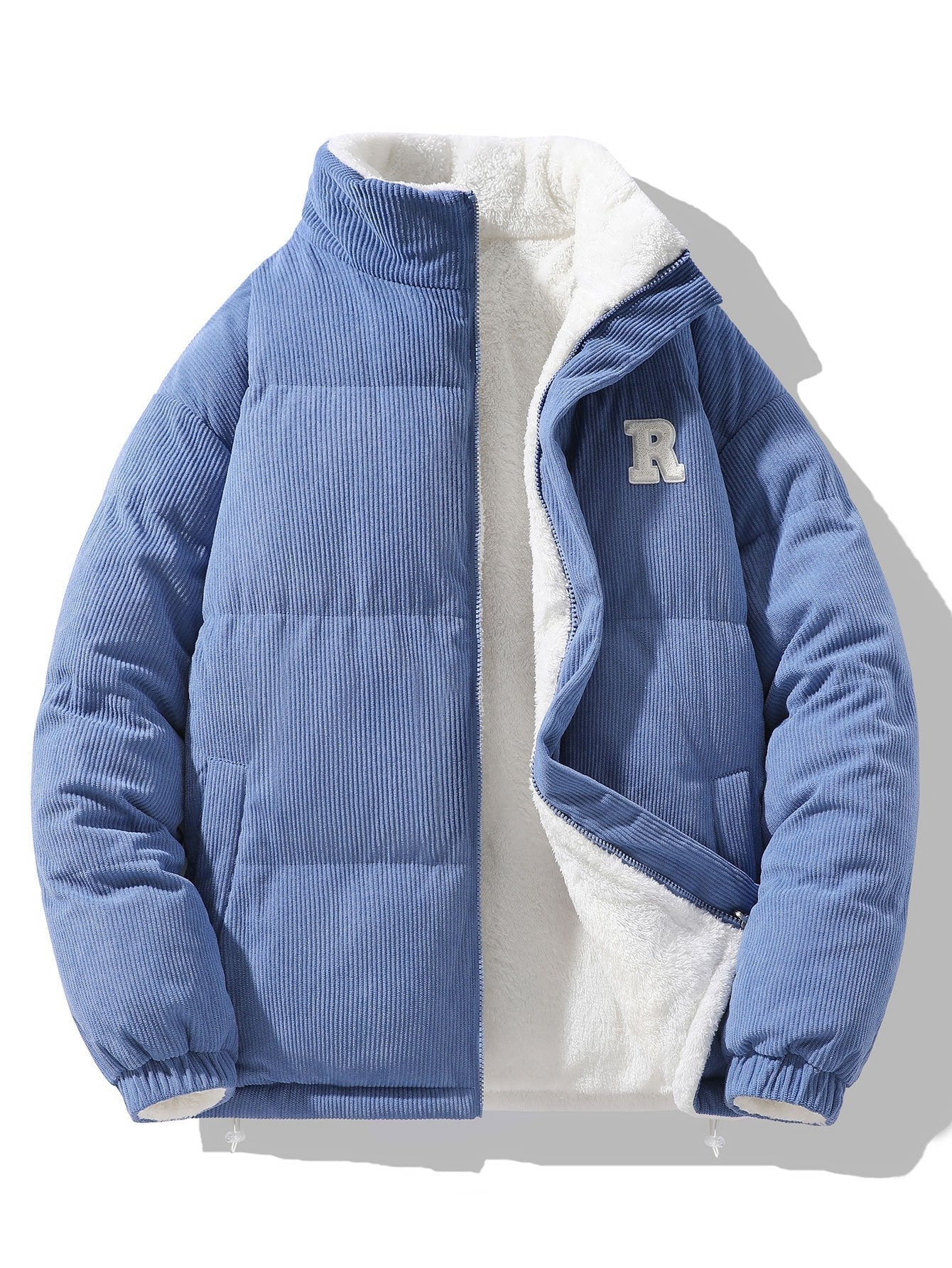 Manteau réversible en velours côtelé polaire Teddy