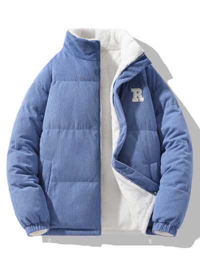 Manteau réversible en velours côtelé polaire Teddy