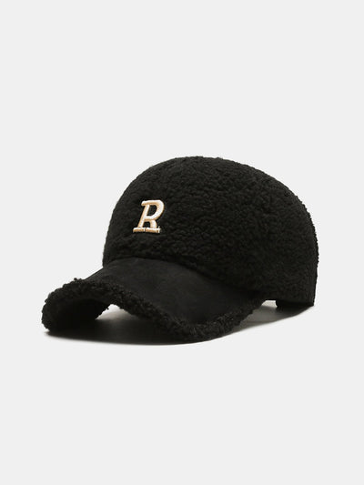 Casquette de baseball en peluche avec lettres chaudes pour l'hiver