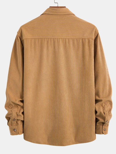 Chemise en velours côtelé à double poche