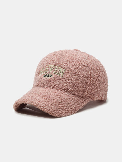 Eleven Embroidery Warm Teddy Plush Baseball Cap