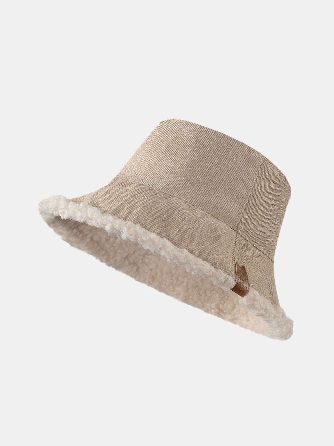 Casquette multifonctionnelle en velours côtelé et cachemire, épaisse et chaude, douce et moelleuse, pouvant être portée dans les deux sens.