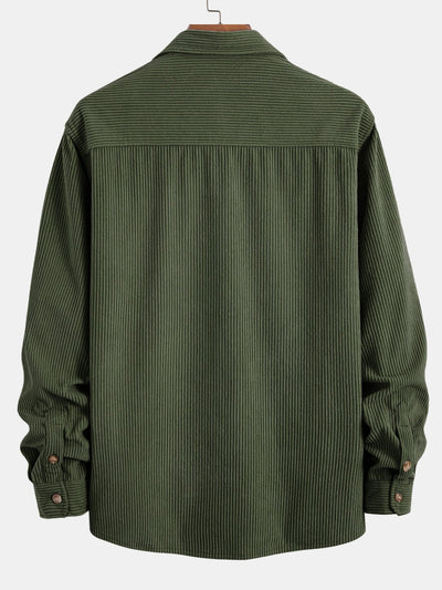 Chemise en velours côtelé à double poche