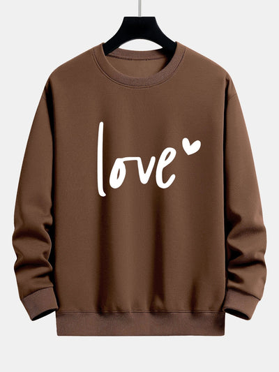 Love Print Relax Fit Sweatshirt