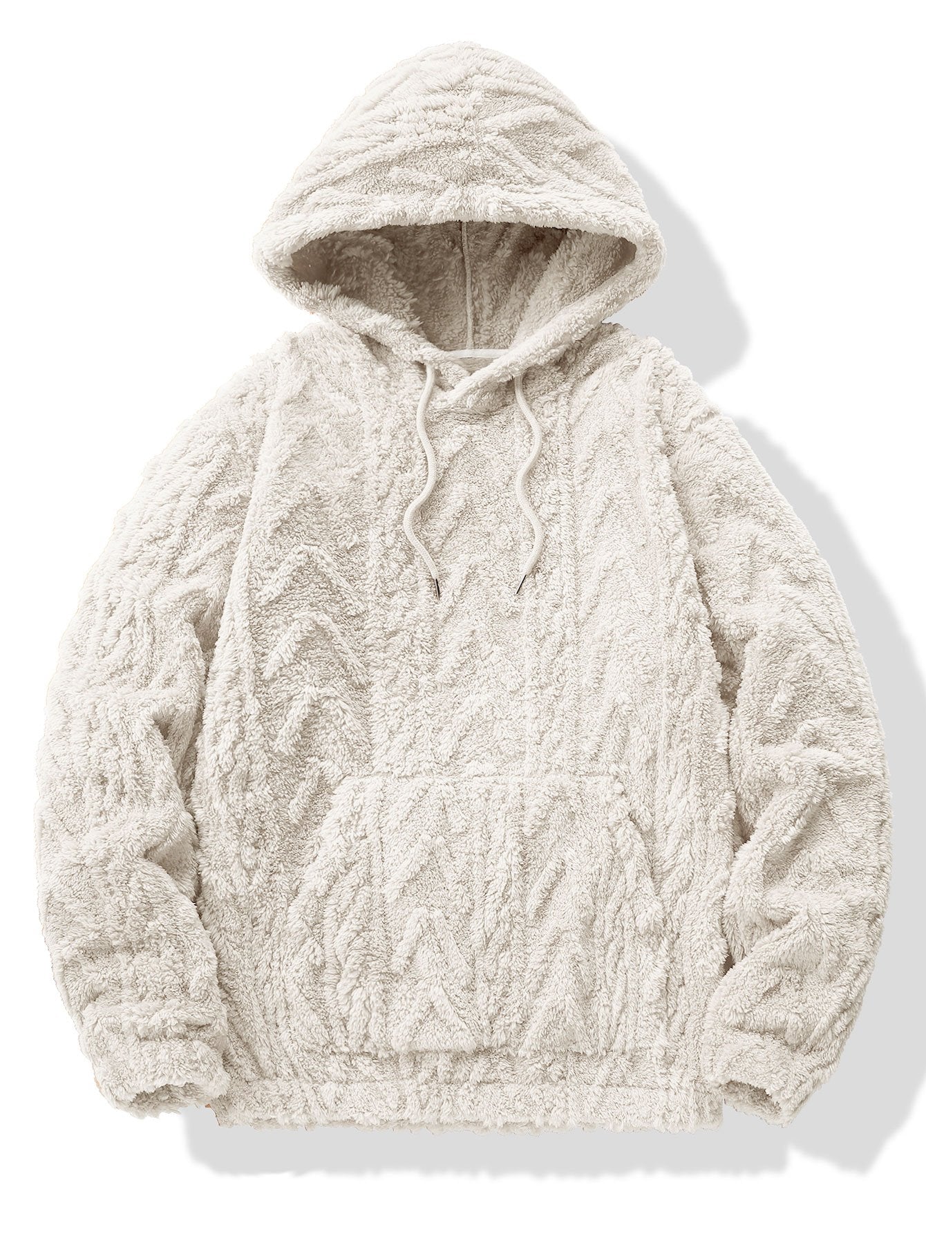 Sweat à capuche en jacquard géométrique Teddy