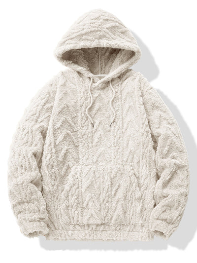 Sweat à capuche en jacquard géométrique Teddy