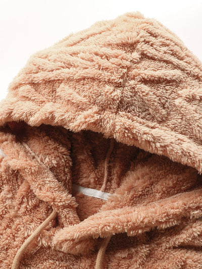 Sweat à capuche en jacquard géométrique Teddy