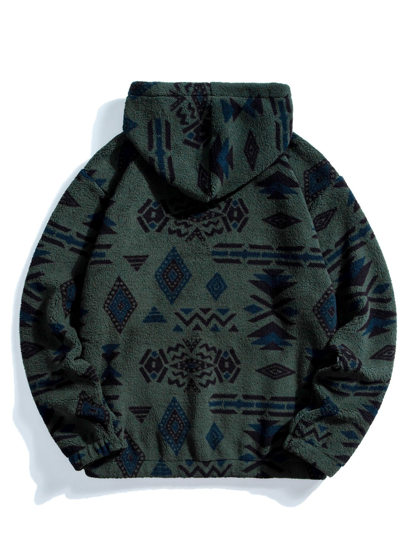 Sweat à capuche Teddy à imprimé aztèque