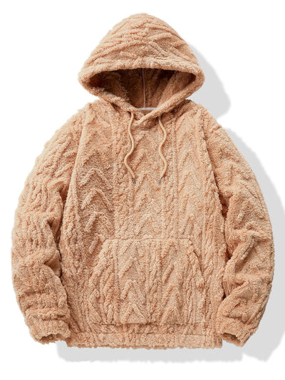 Sweat à capuche en jacquard géométrique Teddy