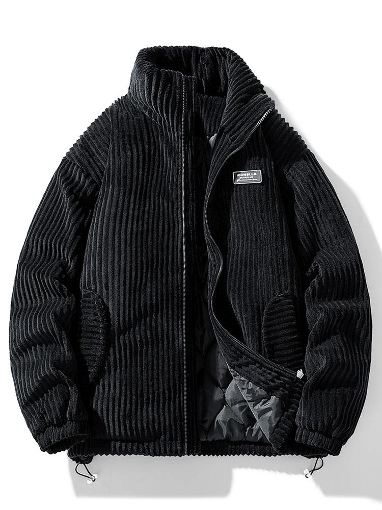 Manteau en velours côtelé matelassé doublé