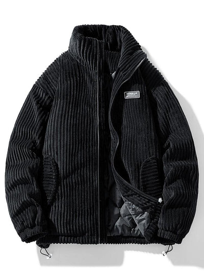 Manteau en velours côtelé matelassé doublé