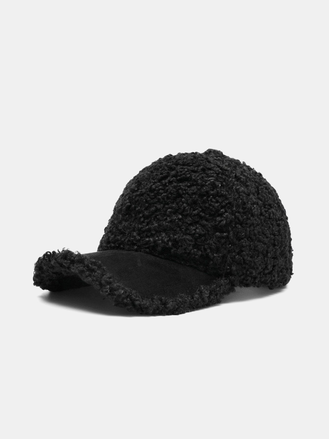 Solid Color Teddy Plush Baseball Cap