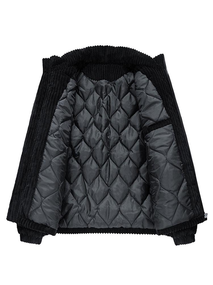 Manteau en velours côtelé matelassé doublé