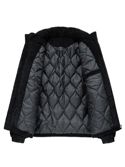 Manteau en velours côtelé matelassé doublé