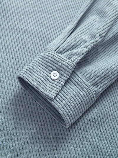 Chemise patchwork en velours côtelé