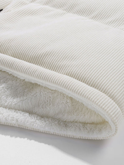 Manteau réversible en velours côtelé polaire Teddy