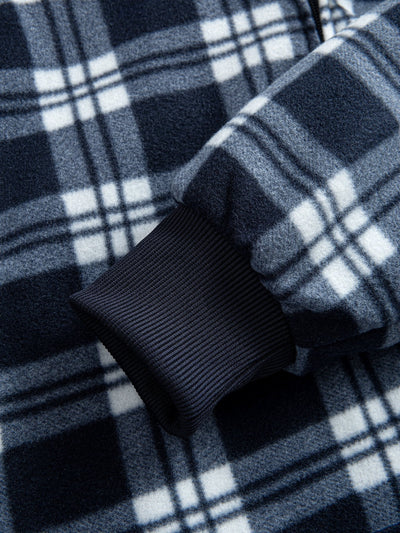 Sweat à capuche en flanelle à carreaux doublé polaire Teddy