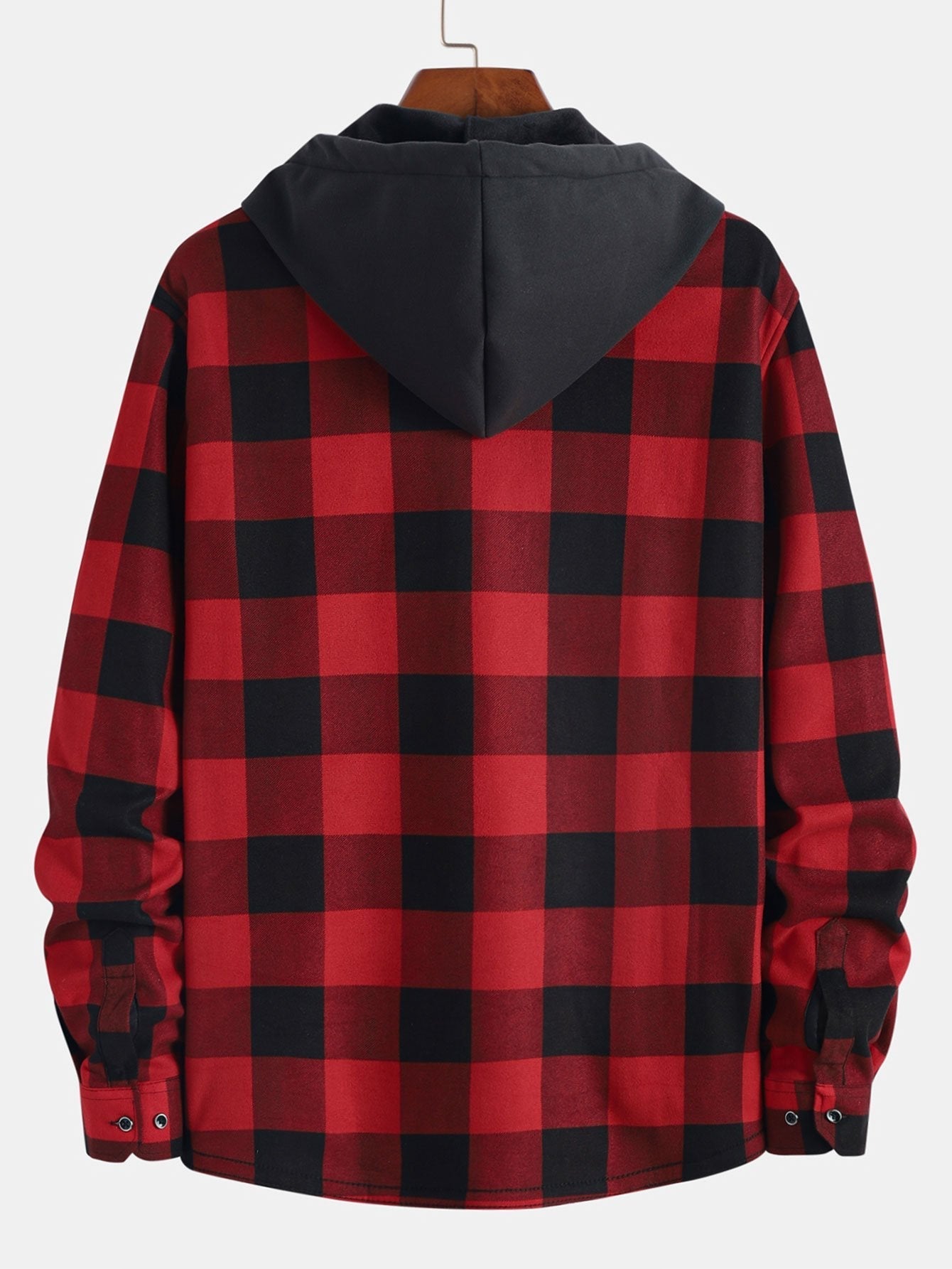 Chemise à capuche doublée de polaire en flanelle