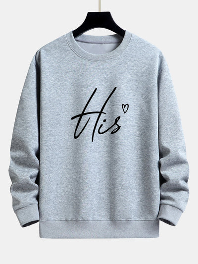 His Couple Print Relax Fit Sweatshirt