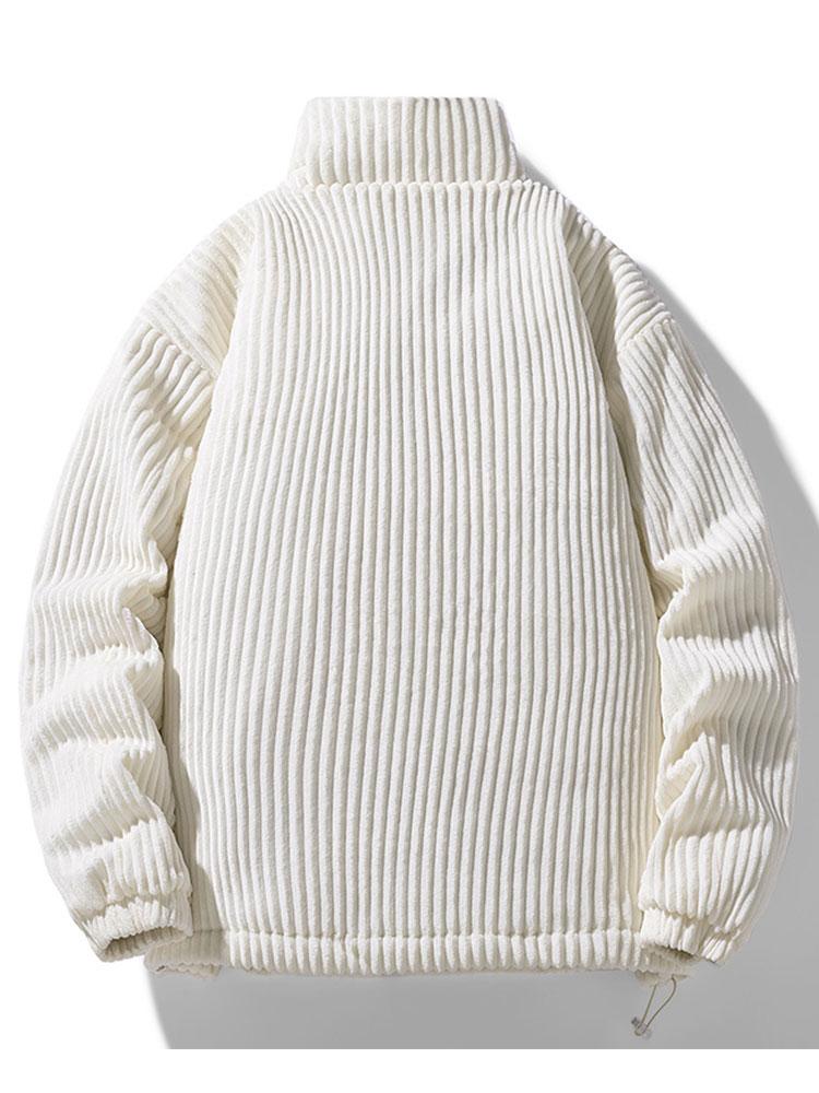 Manteau en velours côtelé matelassé doublé
