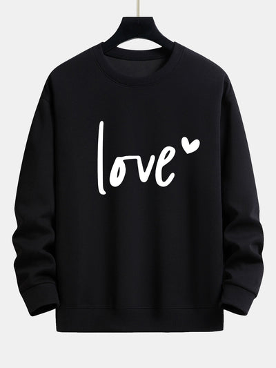 Love Print Relax Fit Sweatshirt