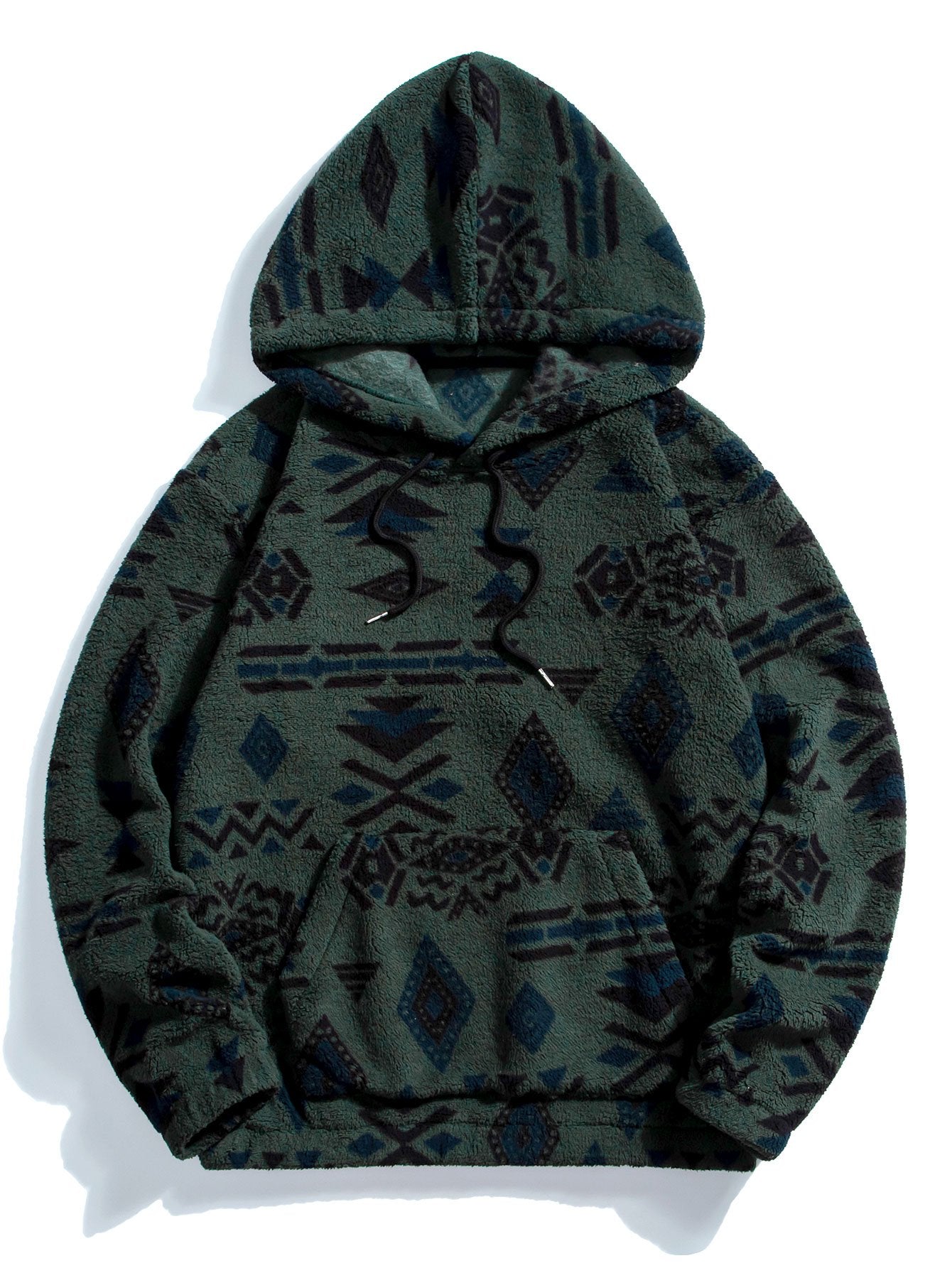 Sweat à capuche Teddy à imprimé aztèque