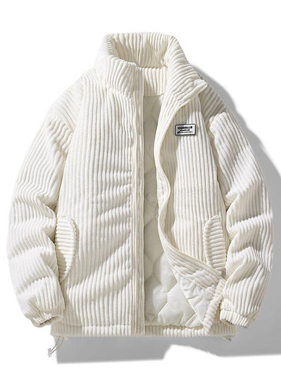 Manteau en velours côtelé matelassé doublé