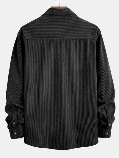 Chemise en velours côtelé à double poche
