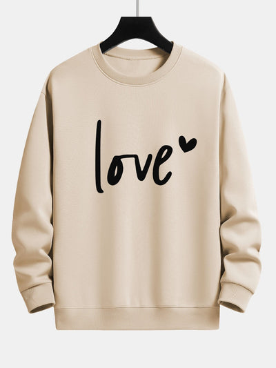 Love Print Relax Fit Sweatshirt