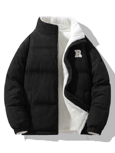 Manteau réversible en velours côtelé polaire Teddy