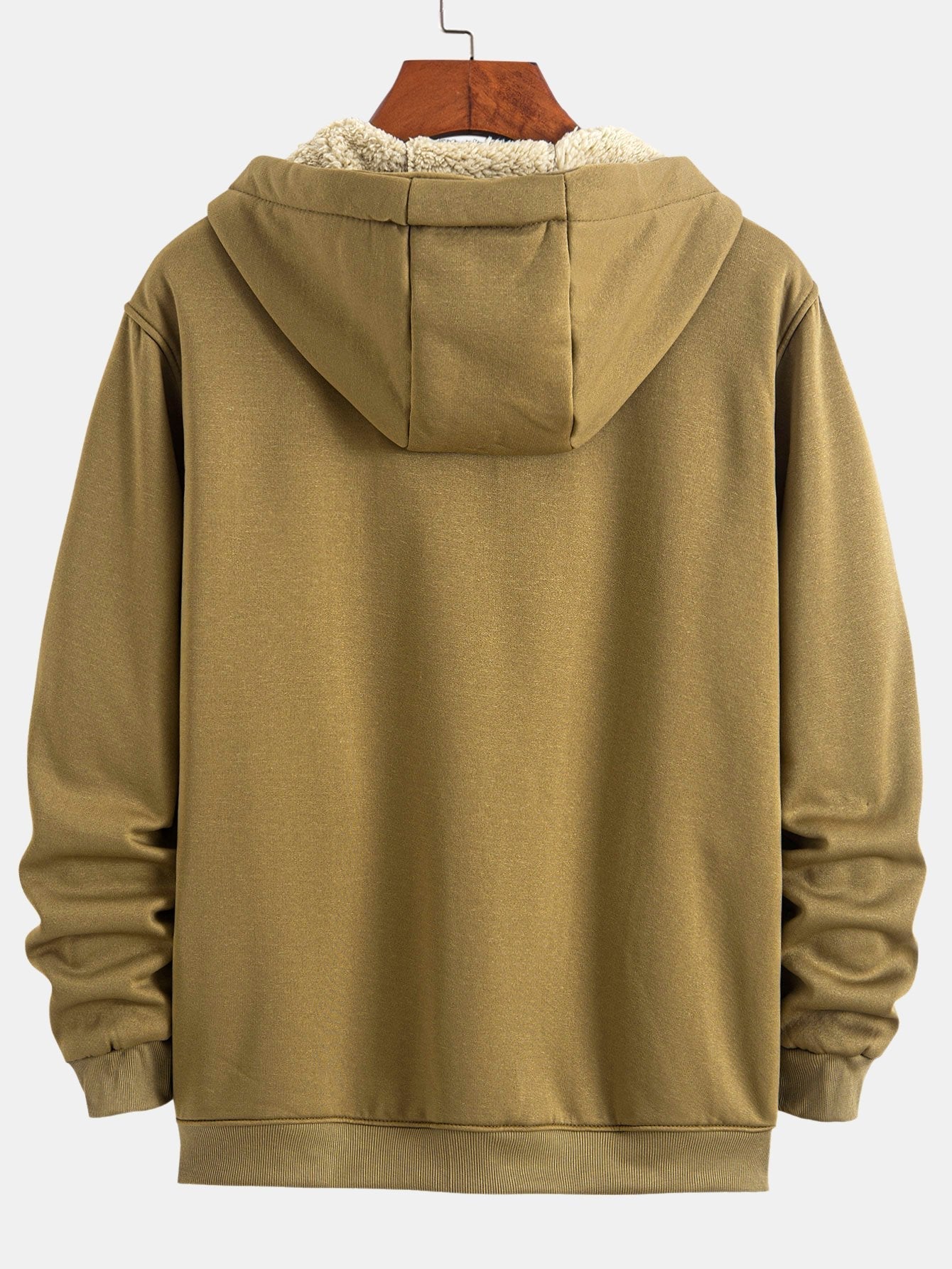 Sweat à capuche zippé doublé en peluche