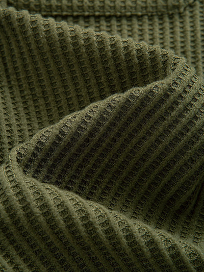 Chemise boutonnée gaufrée à double poche