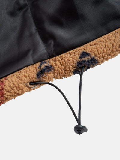 Manteau polaire Teddy à imprimé patchwork aztèque