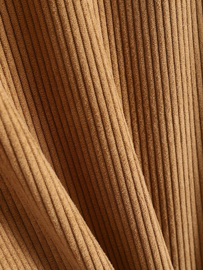 Chemise à capuche décontractée en flanelle à carreaux et velours côtelé