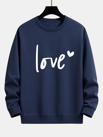 Love Print Relax Fit Sweatshirt