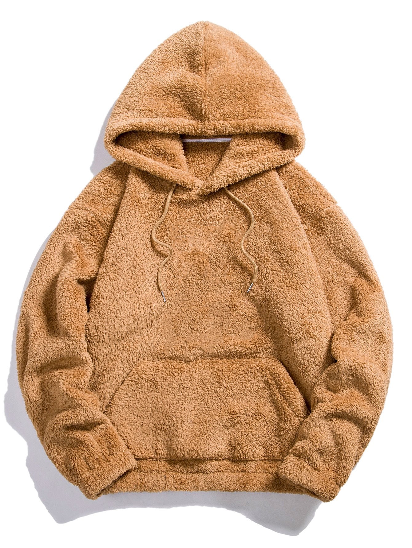 Sweat à capuche basique en peluche