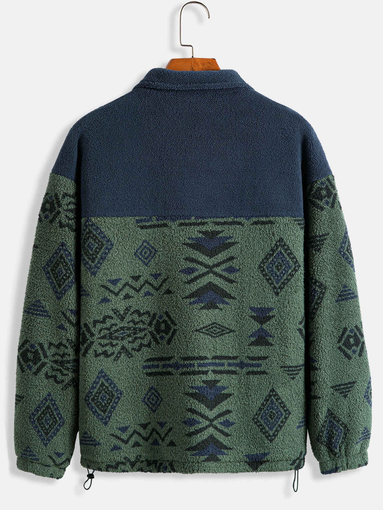 Manteau polaire Teddy à imprimé patchwork aztèque