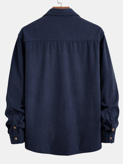 Chemise en velours côtelé à double poche