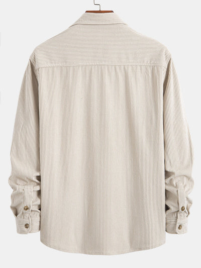 Chemise en velours côtelé à double poche