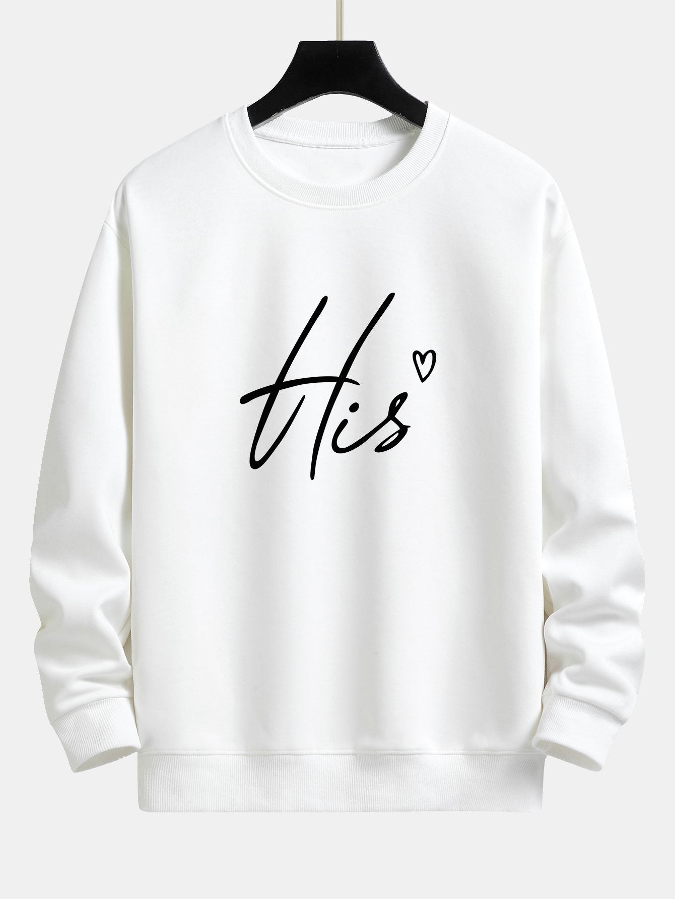 His Couple Print Relax Fit Sweatshirt