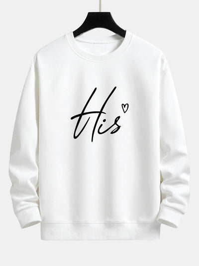 His Couple Print Relax Fit Sweatshirt