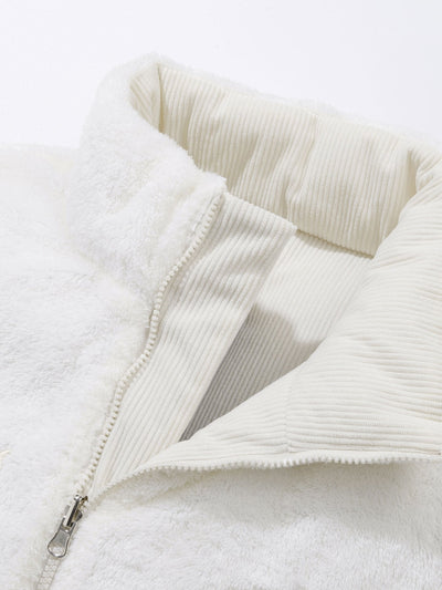 Manteau réversible en velours côtelé polaire Teddy