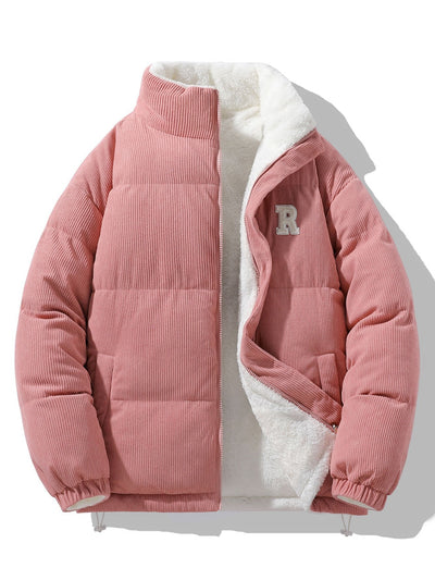Manteau réversible en velours côtelé polaire Teddy