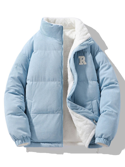 Manteau réversible en velours côtelé polaire Teddy